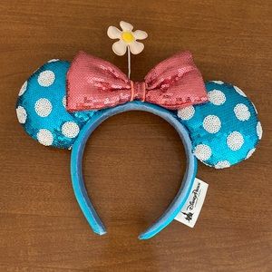 Disney Blue Ears with Polka Dots and Daisy
